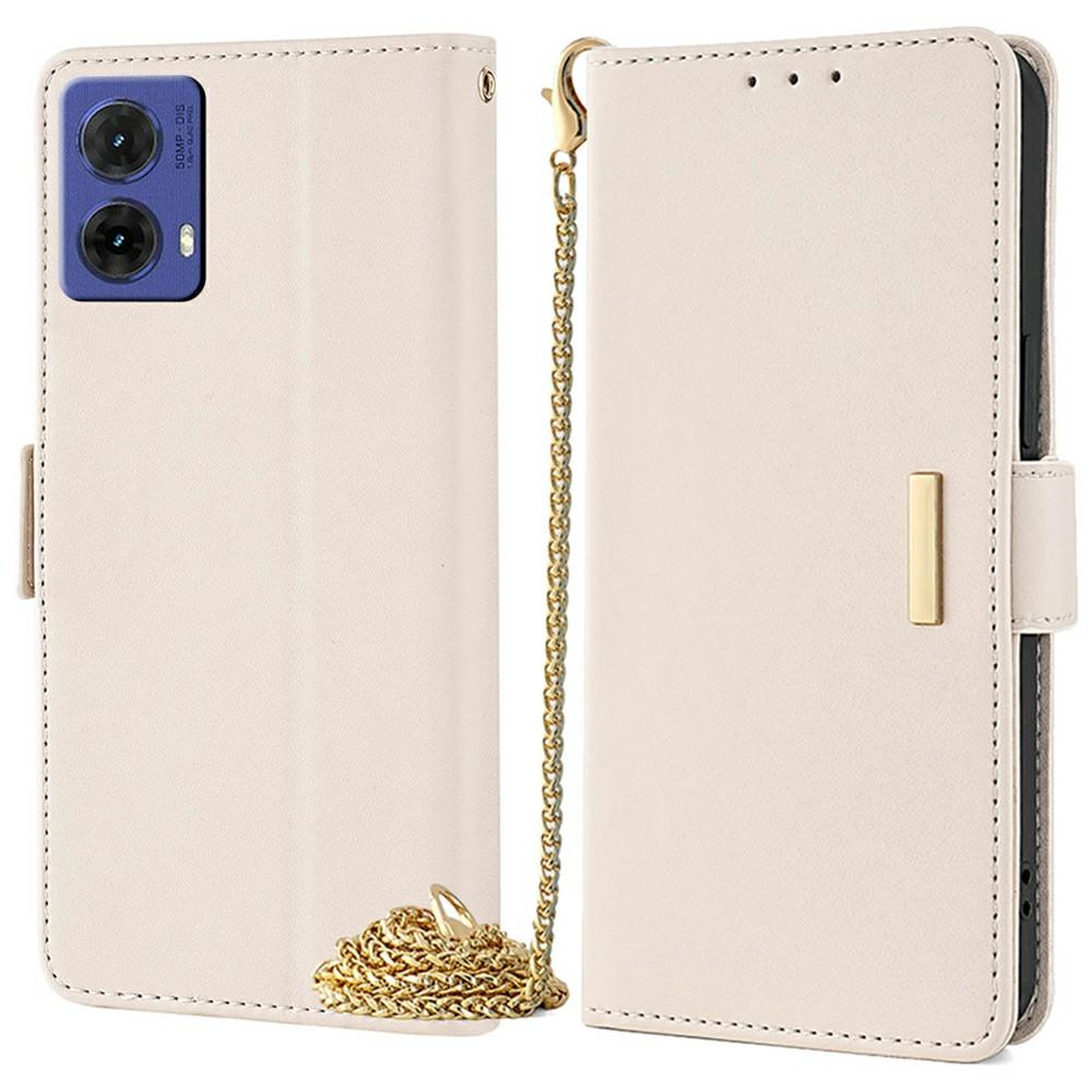 Für Motorola Moto G85 5G/S50 Neo 5G Hülle PU Leder Brieftasche Ständer Handyhülle mit Umhängegurt