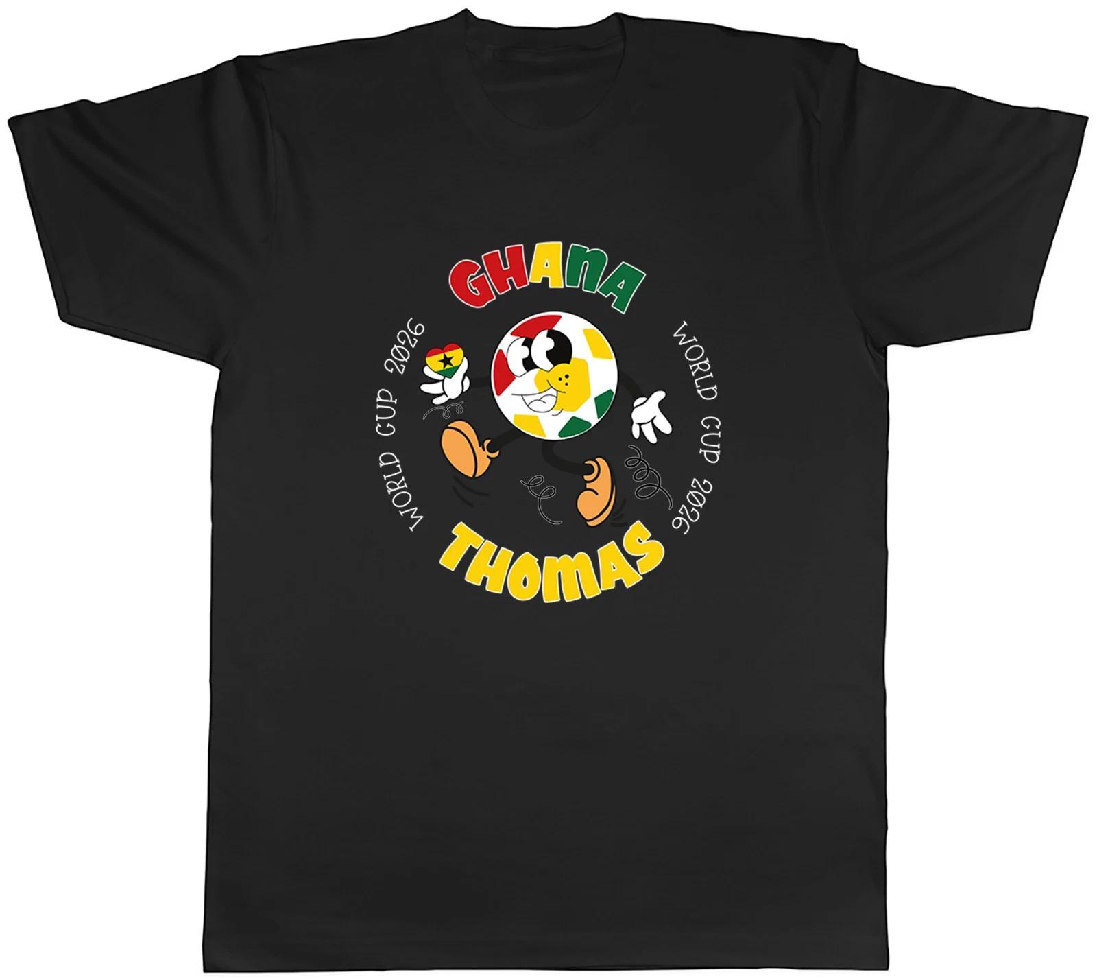 Personalised Ghana World Cup Heart Football Fan Mens T-Shirt Tee Gift Top S