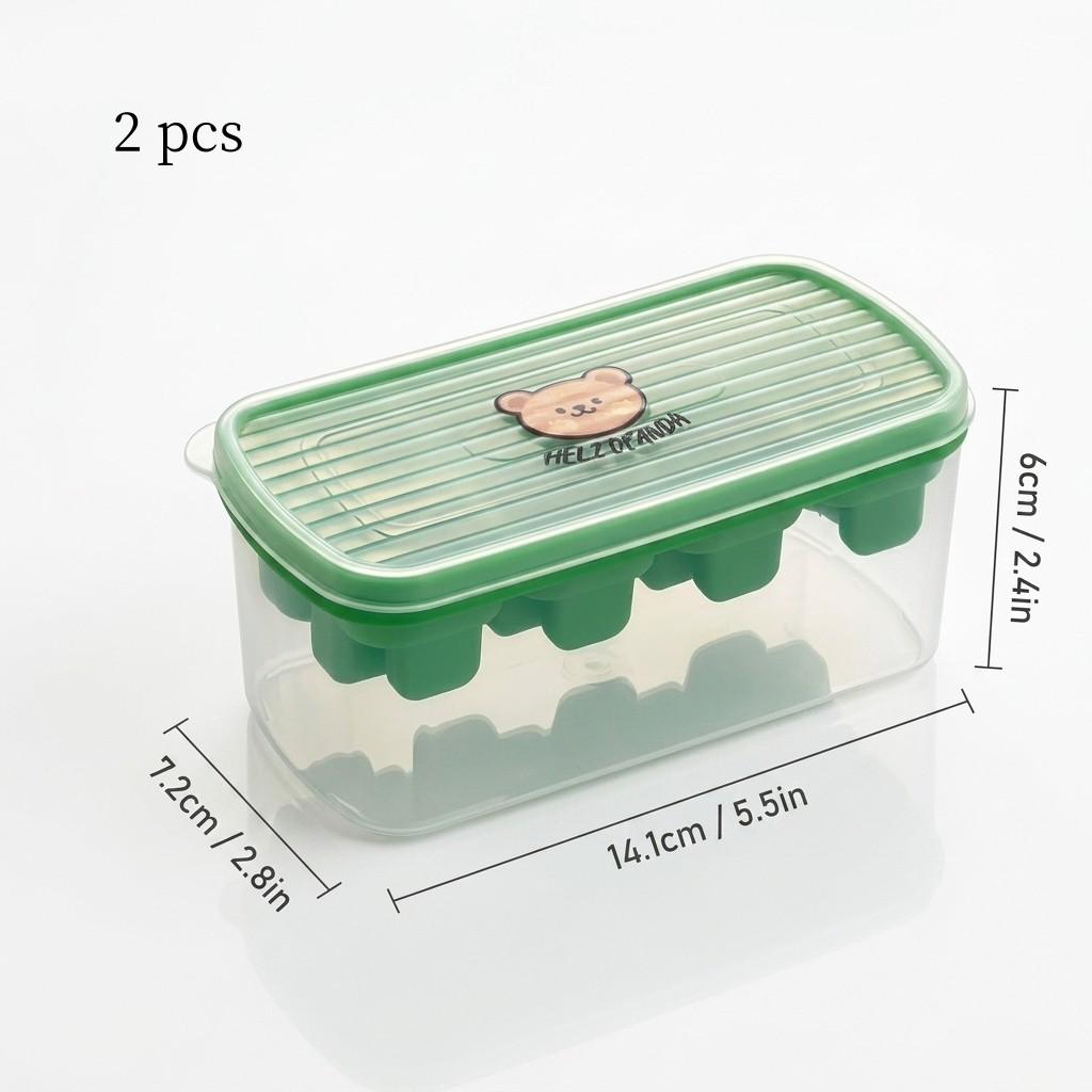 Mini 8 Grids Plastic Ice Mold With Ice Cube Box Reusable Ice Cube Tray Drink Whisky Ice Coolers Ice Cube Maker Kitchen Bar Tools