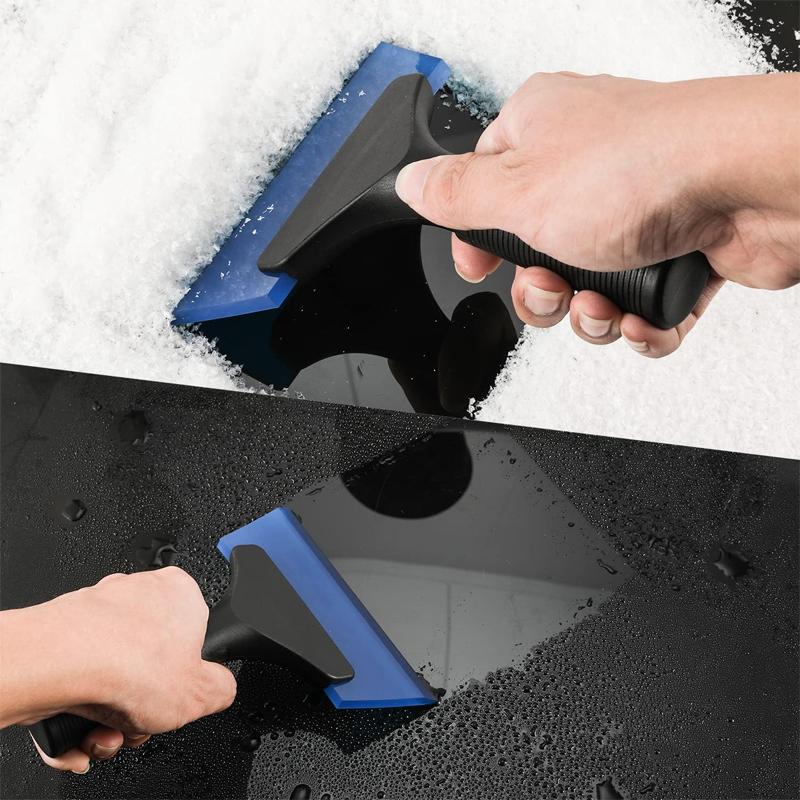 Car Window Tint Squeegee Silicone Ice Scraper 5 Inch Rubber Window Squeegee for Glass Mirror Shower Non Slip Handle Water Wiper