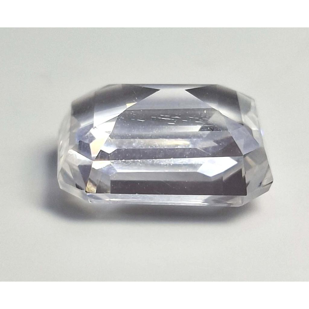 10-12 Ct Natural White Sapphire Emerald Cut Fabulous Certified Loose Gemstone