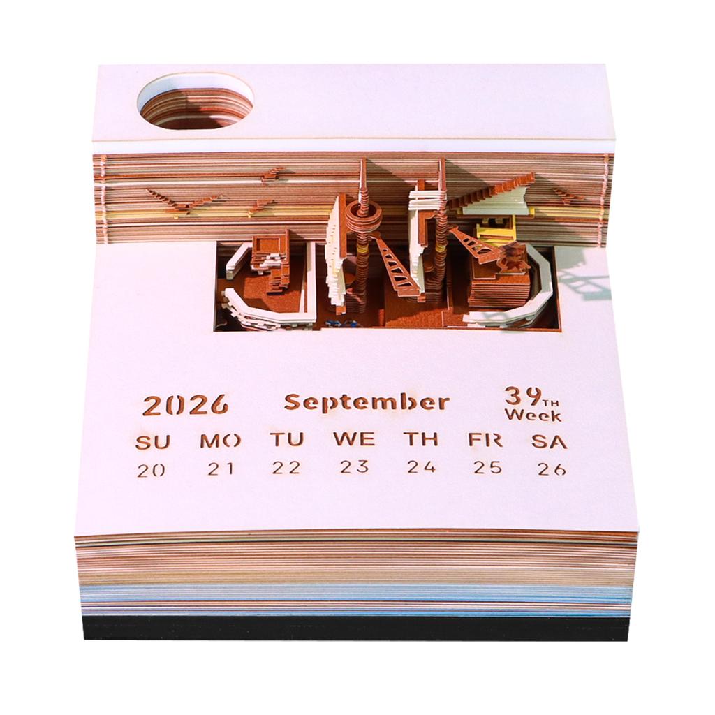 Bloc-notes 3D Bateau Pirate Artisanat Papier Créatif Feuilles Calendrier Pré-découpées Bloc-notes Adhésif à Déchirer pour Papeterie Nautique Cadeau