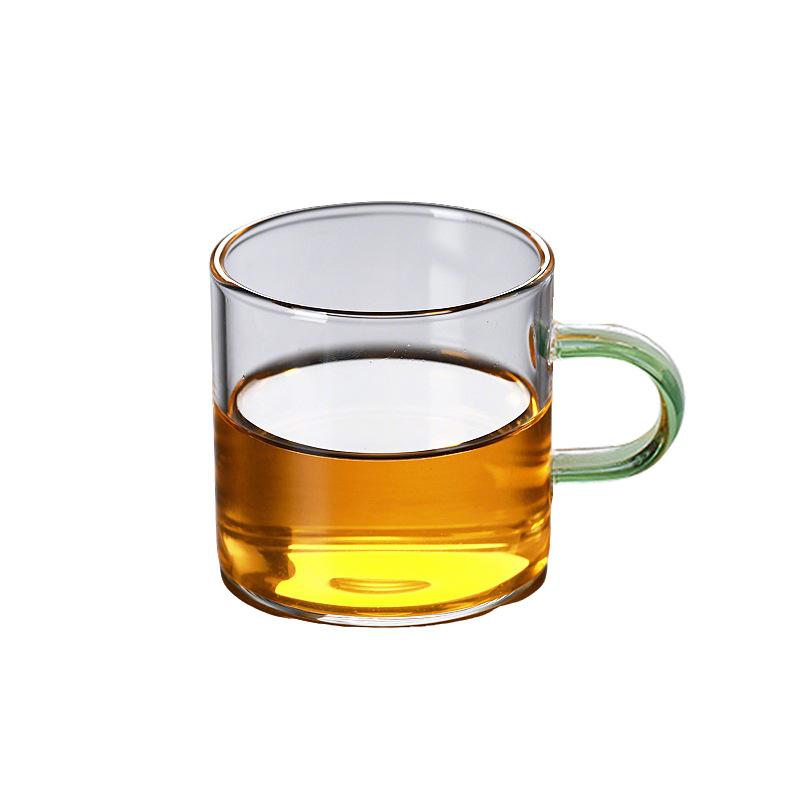 Square Borosilicate Glass with Handle Transparent Creative Water Cup Student Gift Teacup Color