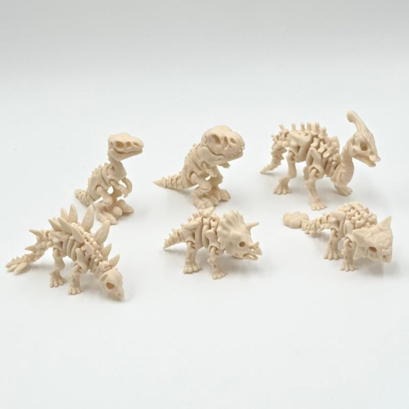 3D-gedrucktes T-Rex-Skelett Spielzeug Vollkörper Gelenkige Gelenke Realistisches Dinosaurier-Tier-Modell für Sammler