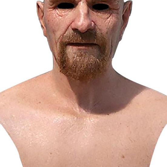 Elder Costume Headwear Realistic Grandmother/Grandfather/Male/Girl Comfortable Wear High Toughness Soft Cosplay Props