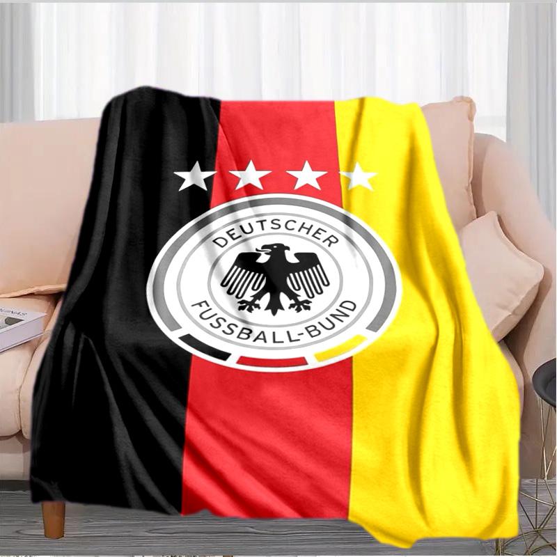 German Football Emblem Printed Throws Blanket Soft Flannel Blankets for Couch Bed Gifts for Men Women Picnic blanket Christmas gifts