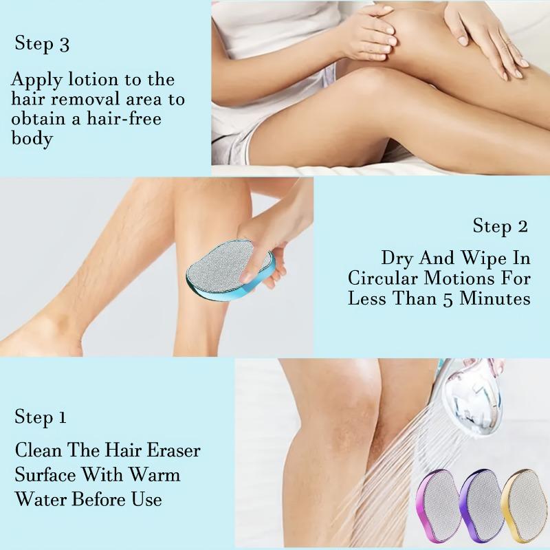 1 PC Crystal Hair Removal Tool for Men and Women - Painless Exfoliating Device, Reusable