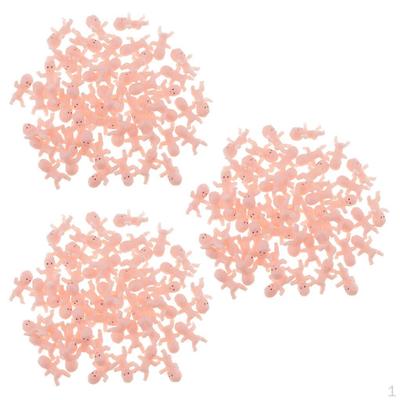 150 Pieces Mini Plastic Babies Baby Shower Party Favor Supplies Decoretions Gifts (Pink)