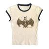 European and American Style T-shirt Summer New Letter Street Trend Short Slim Women's Clothing Wholesale