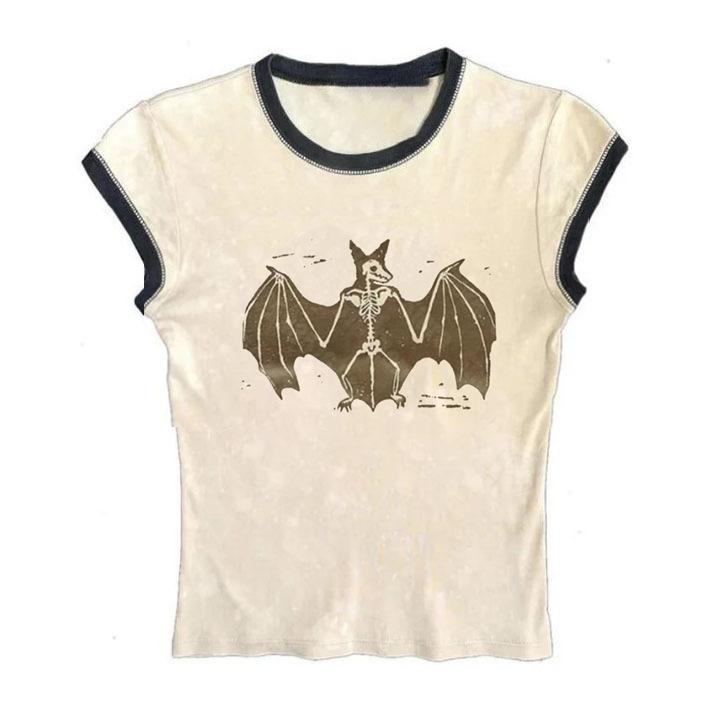 European and American Style T-shirt Summer New Letter Street Trend Short Slim Women's Clothing Wholesale