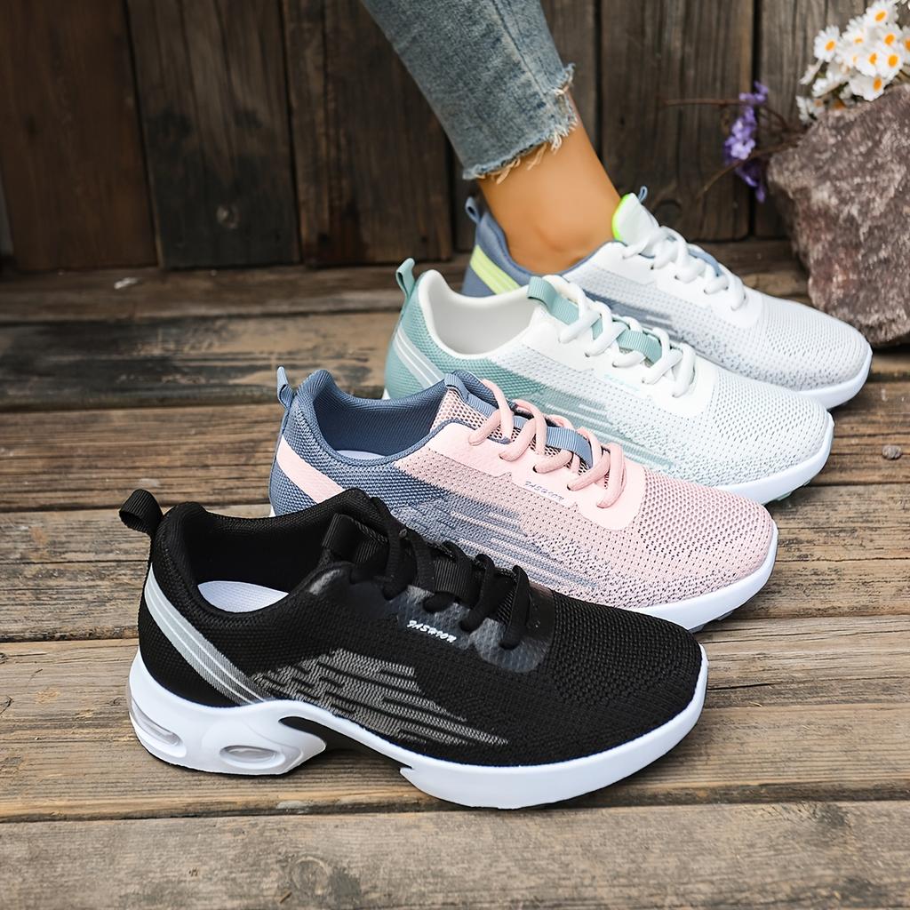Breathable Mesh Sneakers, Lightweight Soft-soled Mesh Shoes, Women's Woven Lace-up Shoes, Suitable for Daily Outings, Running, Fitness