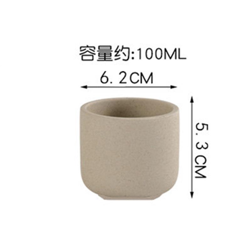 Japanese Teacup Pure Clay Material Handmade Ceramic Tea Bowl Coarse Pottery Personalized Cup Household Goods