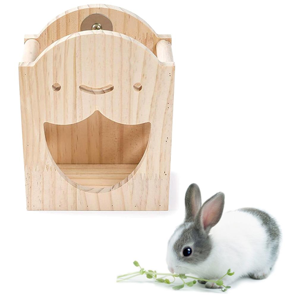 

Chinchilla Guinea Pig Wooden Hanging Standing Hay Dispenser Rabbit Feeder Hay Box Stand Holder естественный