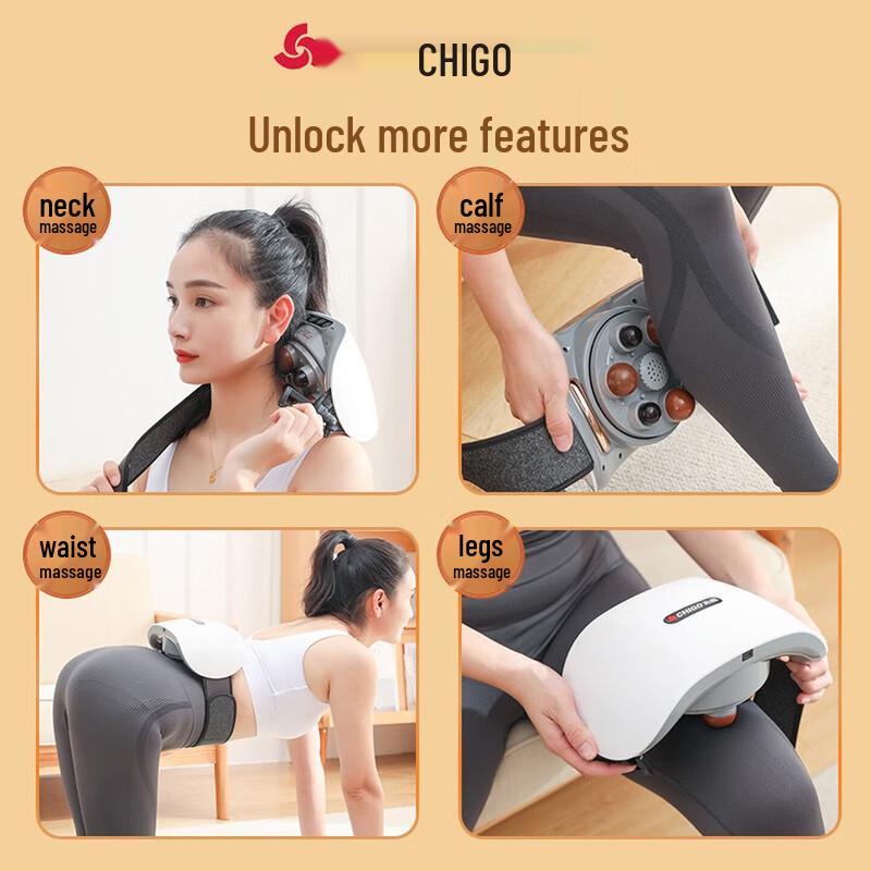 CHIGO Smart Rechargeable Waist & Abdomen Massager CN plug (adapter included)