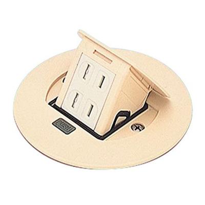 F Type Upcon For Cable Work Round Ivory 2P15A 125V 2 Ports DU1100W