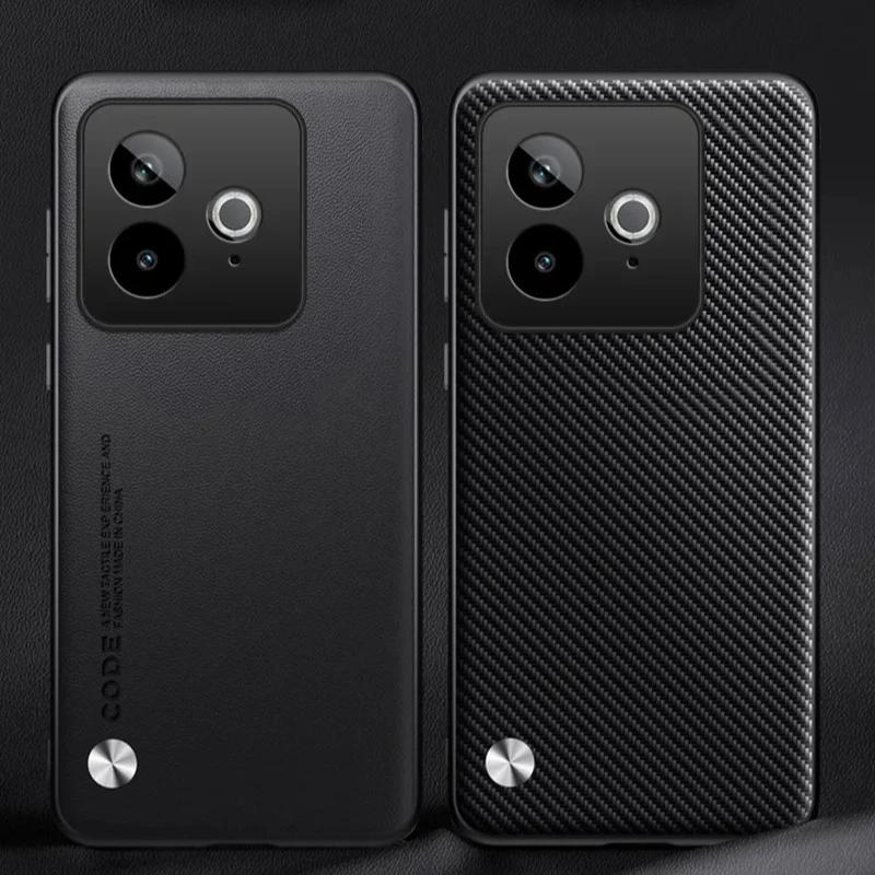 Für Realme GT 7T Hülle Einfarbiges PU-Leder Mattes Silikon TPU Schutzhülle für Realme GT7 T GT7T Stoßfest Hart Bumper