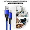 Câble USB-C 1M Charge Rapide 3A pour Google Pixel 9 - 9 Pro - 8 - 8a - 8 Pro - 7 - 7a - 7 Pro - 6 - 6 Pro - 6a - Nylon Tressé Bleu
