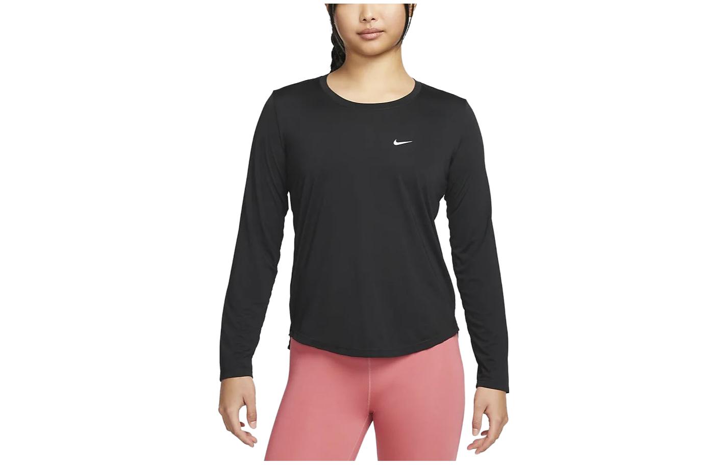 

Nike T Shirts Women s Black Crew Neck Moderate Straight Fit DO3802-010 M