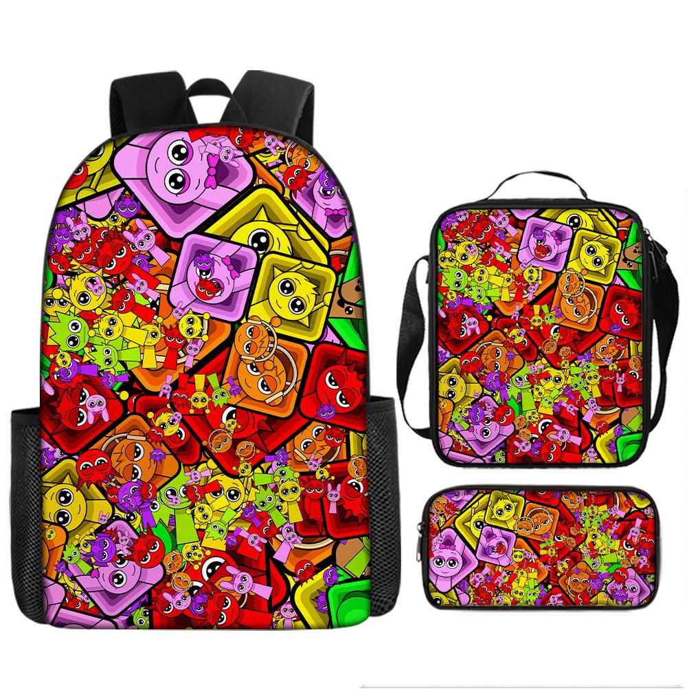 Sprunki Rhythm Box Backpack Primary School Third and Fourth Grades Lightweight Student School Bag