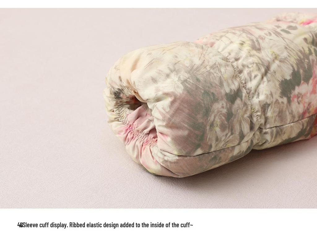 Floral Girls' Down Jacket 2025: Winter Outerwear for Medium & Large Kids, 90% Down