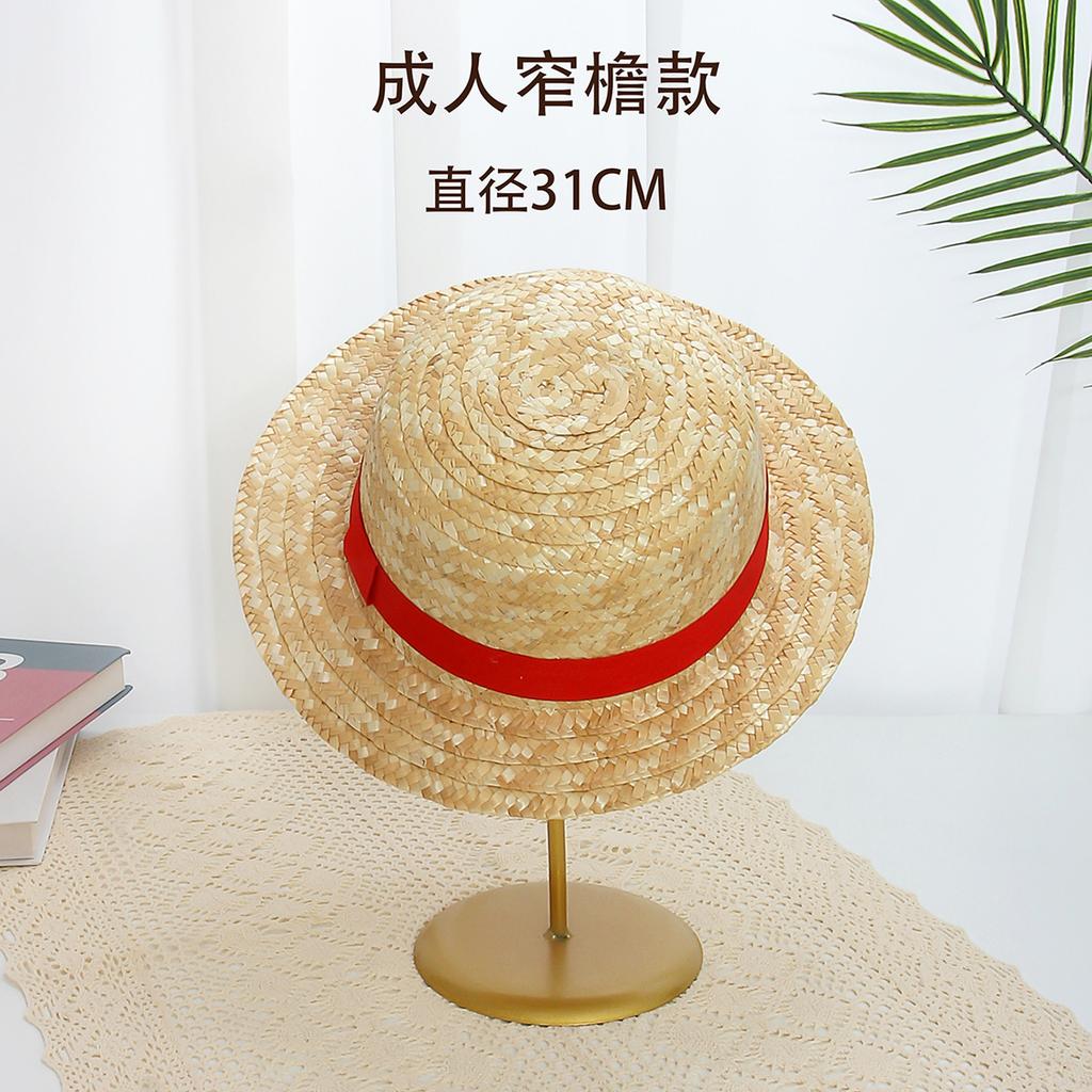 One Piece Luffy Straw Hat COSPALY Anime Dress Up Adult Woven Sun Protection Hat Show Hat Summer Hat