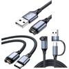Fast Charging Aluminum USB C To USB A Charging Cord Soft Braided For Watches Power Cord