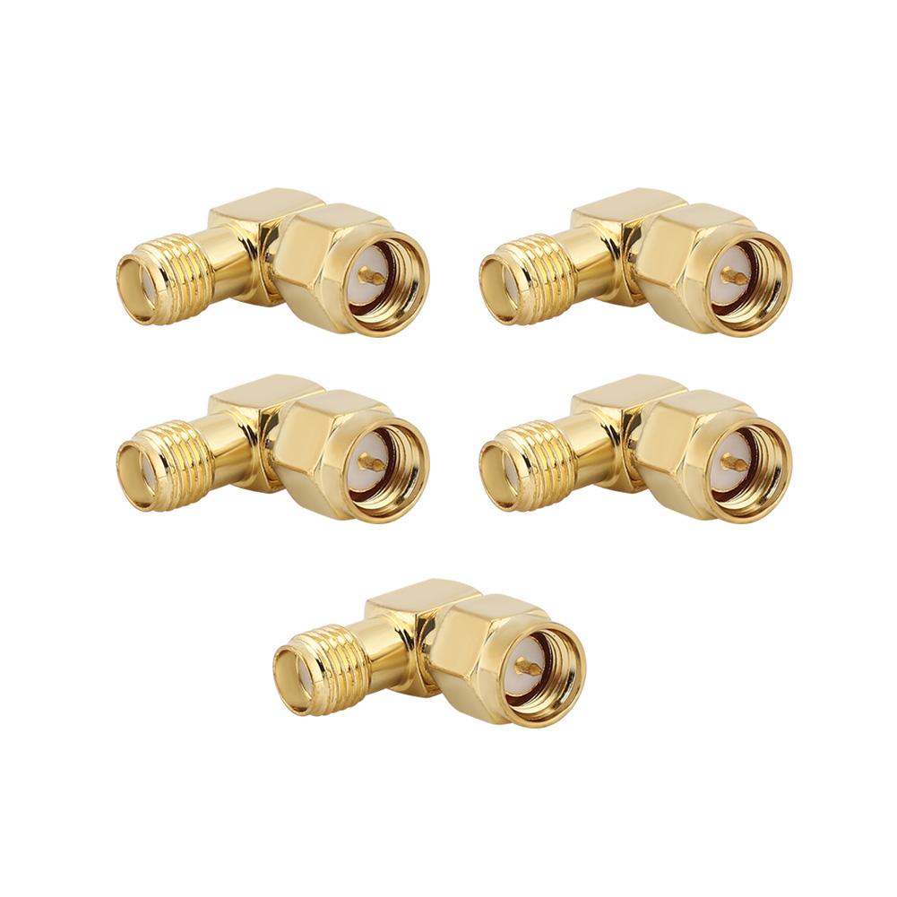 

5 ШТ. Роз єм SMA «тато» до SMA «мама» під прямим кутом 50 Ом для адаптера антени DAB