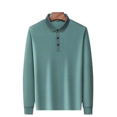 Frühling und Herbst Neue Stil Piqué Baumwolle Langarm Polo-Shirt Herrenmode Casual Revers Bottoming Shirt Top Herren Pullover