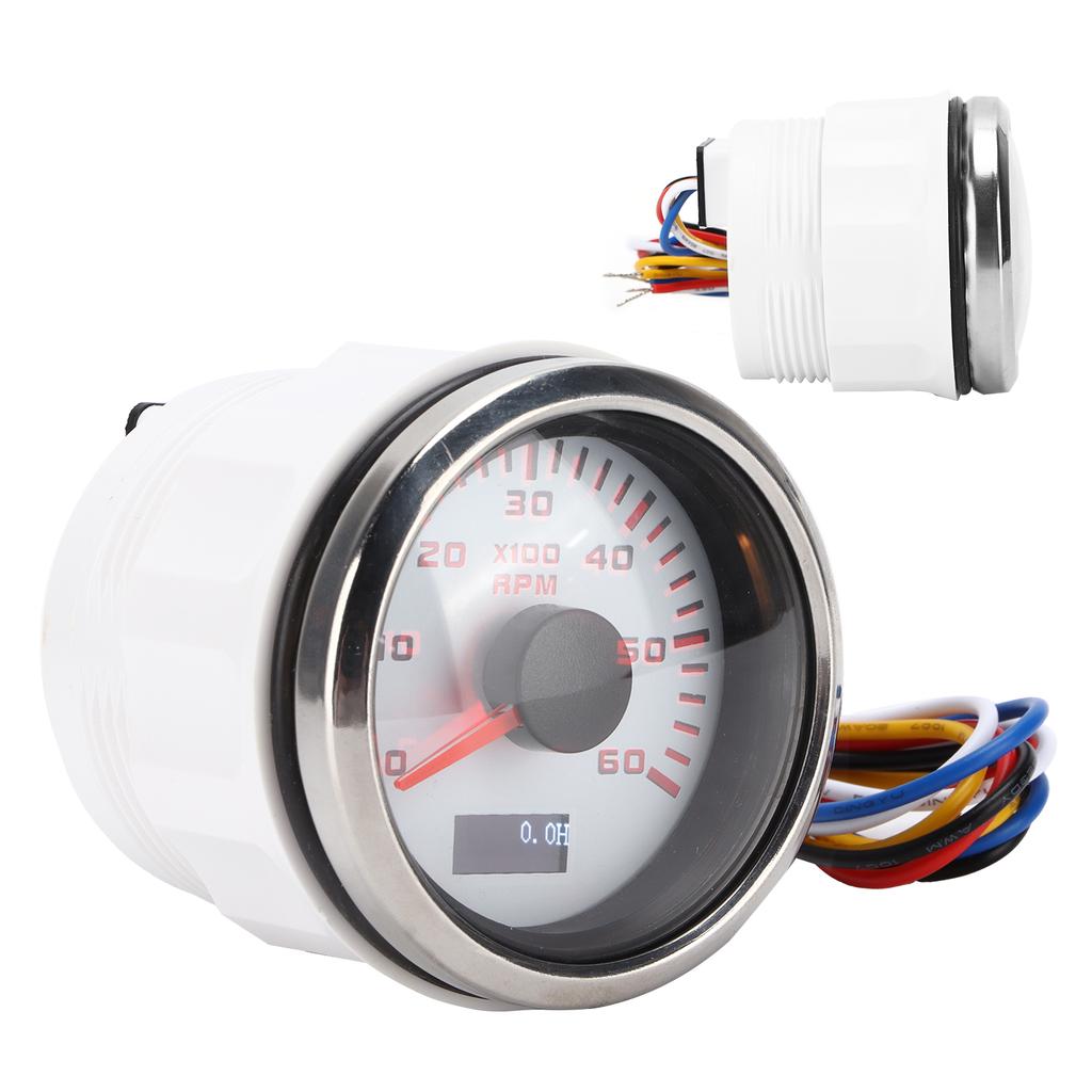 52mm 6K Pointer Tachometer Gauge IP67 Waterproof for 1?8 Cylinder Motorcycle Gasoline Car Boat