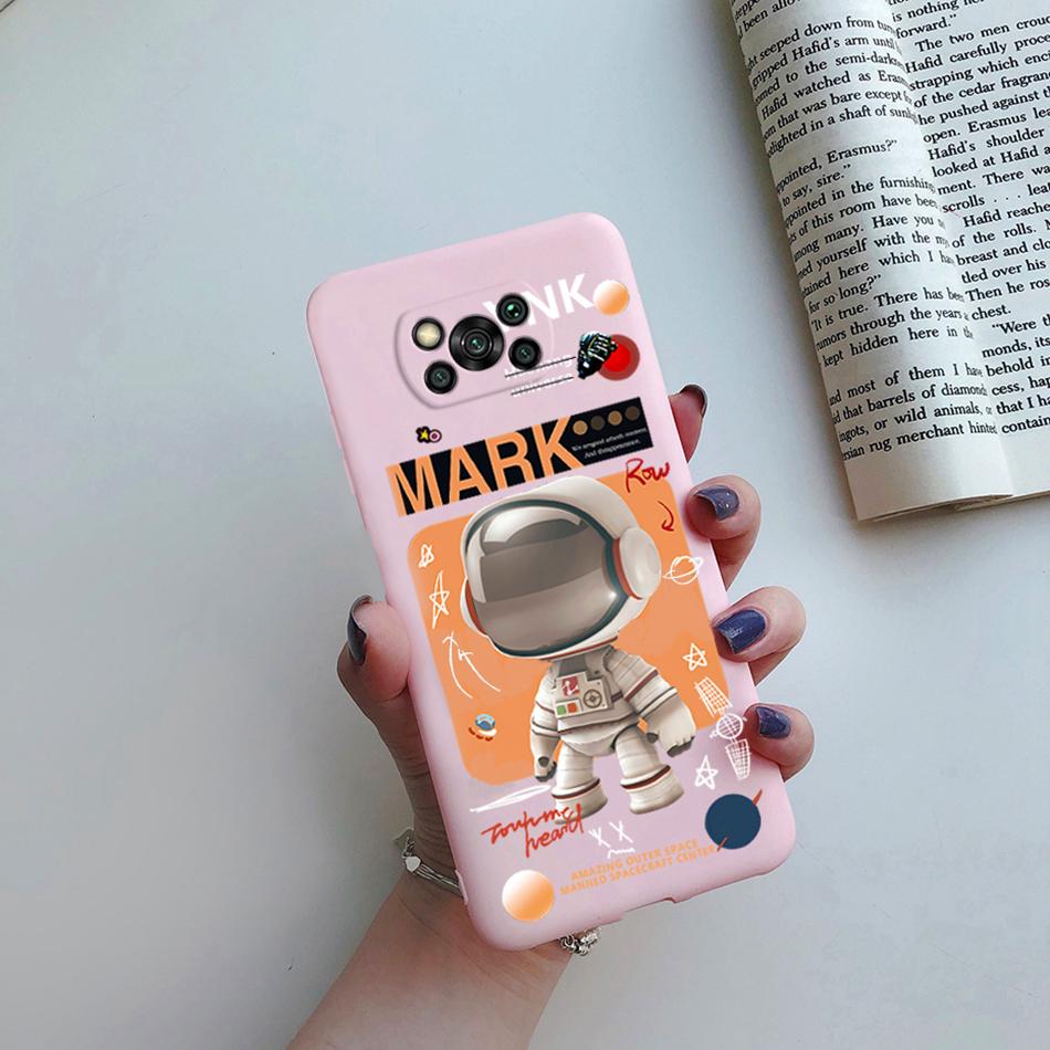 Cute Cartoon Cat Case For Poco X3 Pro Pocox3 X 3 NFC Back Cover Soft Silicone Matte Protective Funda For Xiaomi Poco X3 Pro Bag