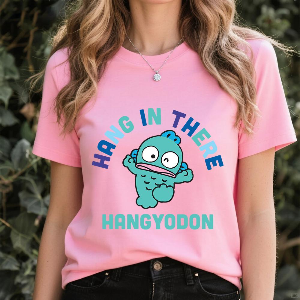 Unisexs Hangyodon Cheer Up Print Soft Cotton Summer Fashion T Shirt Casual Comfy Daily Wear Summer Top