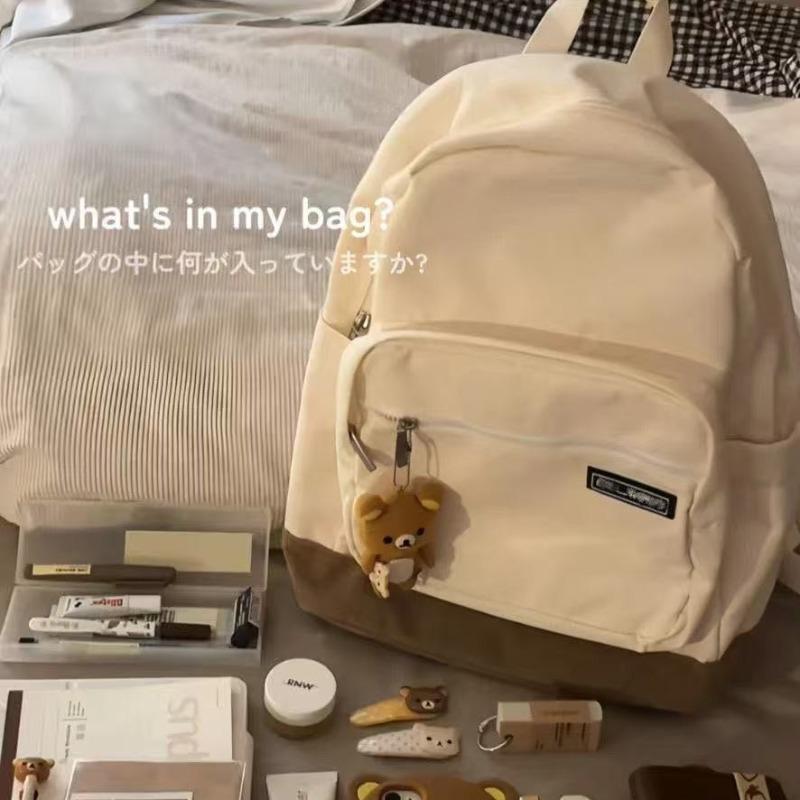 

School bag, large-capacity backpack for female college students, simple and versatile leisure, computer backpack for junior high school students