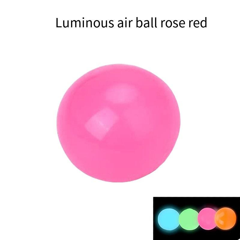 6Cm Luminous Ceiling Ball Sticky Squash Ball Air Sticky Target Ball Throwing Decompression Ball Venting Artifact Kids Toy Gift