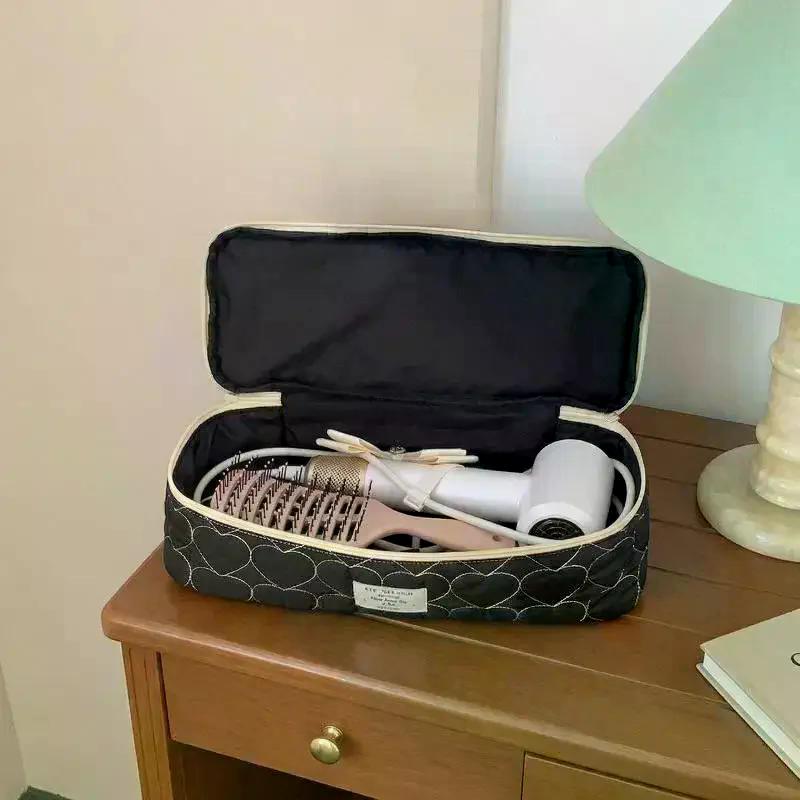 Hair Dryer Storage Bag Large Capacity Waterproof Makeup Organizer for Beauty Tools Portable Cosmetic Case