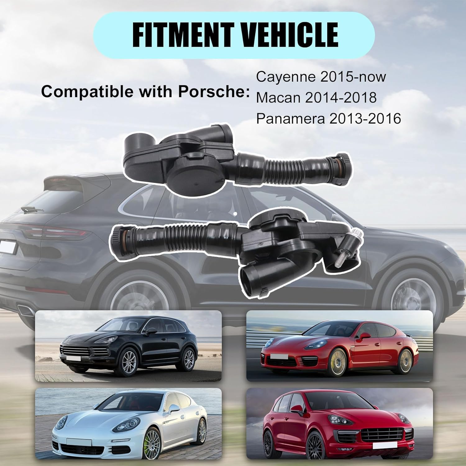 

XQSMWF 2PCS Left and Right Engine Crankcase Vent Valves Compatible with Porsche Cayenne Macan Panamera 2013-2018# 94610723077 94610722977
