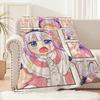 Anime Miss k-Kobayashis Dragon Maid Flannel Warm Comfort Soft Plush Blanket for Sofa Living Room Office Bedroom Travel Gift