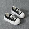 Lightweight little white shoes women's 2025 summer new hollow woven breathable board shoes short Le thick sole inner height increase women's shoes