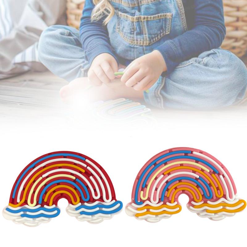 Colorful Sensory Activity Board For Stress Relief With Soft Silicone Design Ideal For Kids And Adults