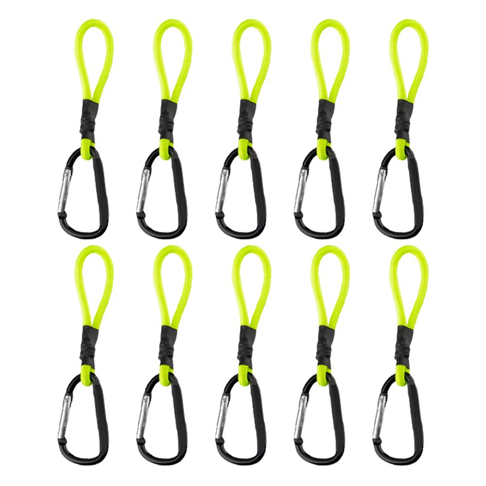 10PCS Heavy Duty BungeeCord Elastic Tie Strap String Carabiner Hooks Kayak Cycling Luggage Packing Ropes Camping Accessories