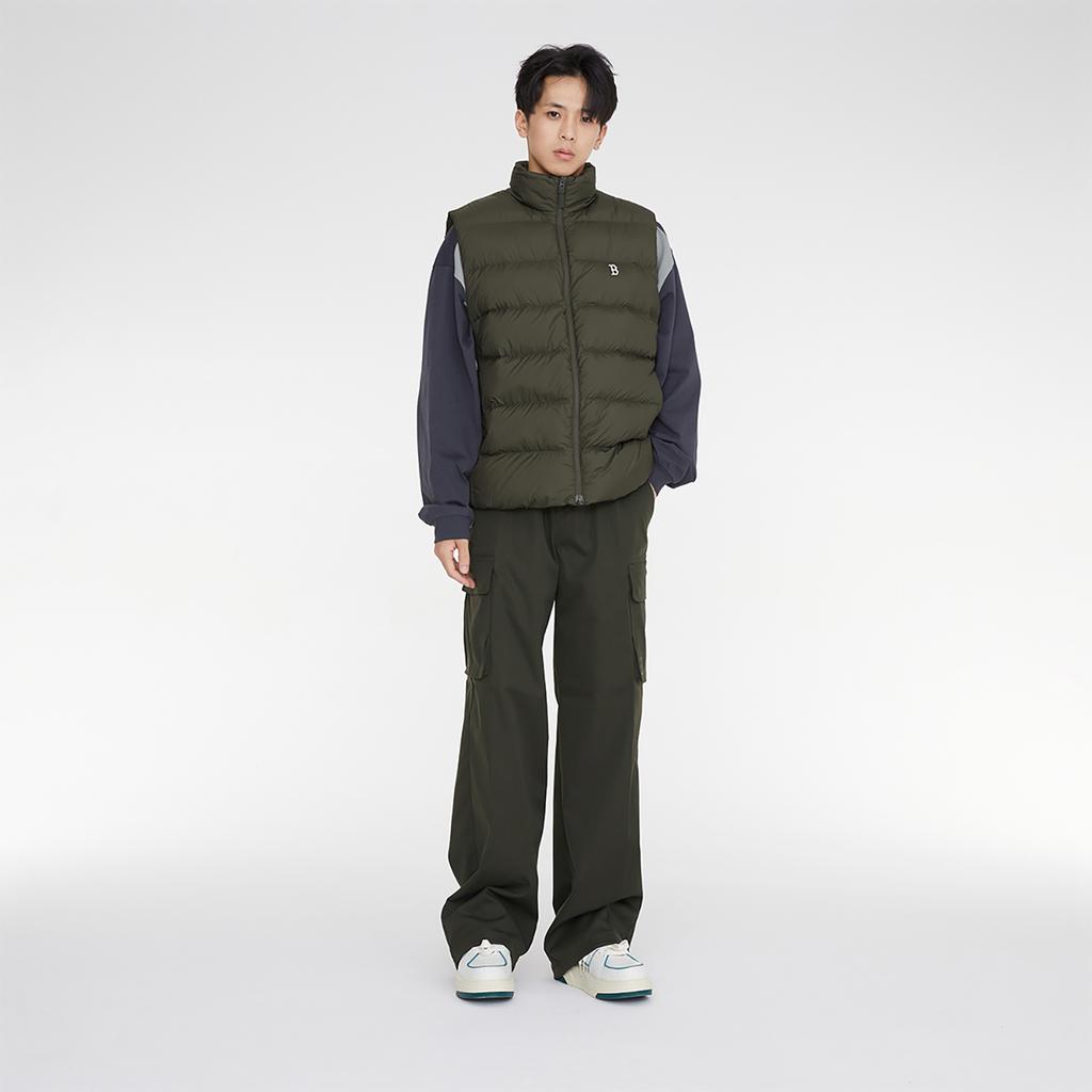 New MLB Chunky Liner Low Top Skateboard Shoes Unisex Beige Green 3ASXCBO3N-43GND