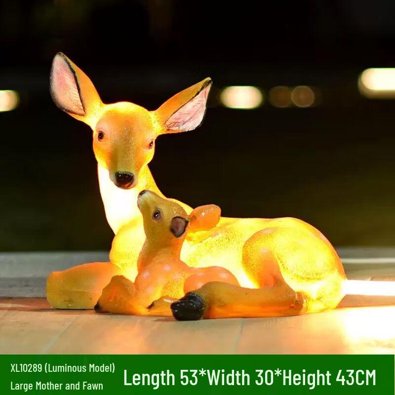Outdoor Luminous Sika Deer Sculptures