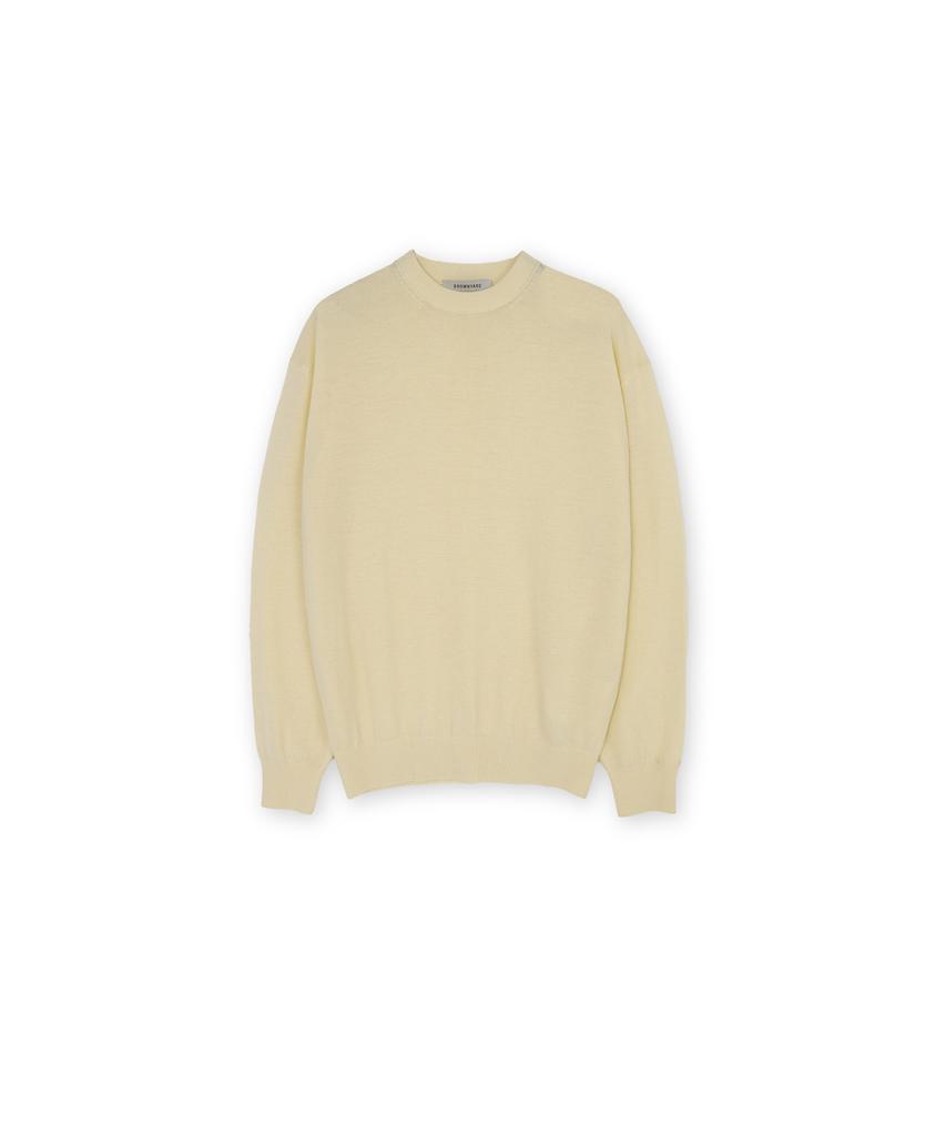 Beulaunyadeu Crewneck Knit, Light Yellow