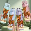 1PC Cute Christmas Deer Print 750ml Color Plastic Sports Water Bottle Leakproof Flip Straw Lid Suitable for Sports Office Home Use