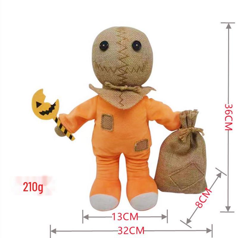 Trick 'r Treat Sam Plush Toy: Halloween Pumpkin Man Doll