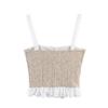   European and American Style New Women's Clothing, Stylish Patchwork Texture Top with Layered Structured Pants
