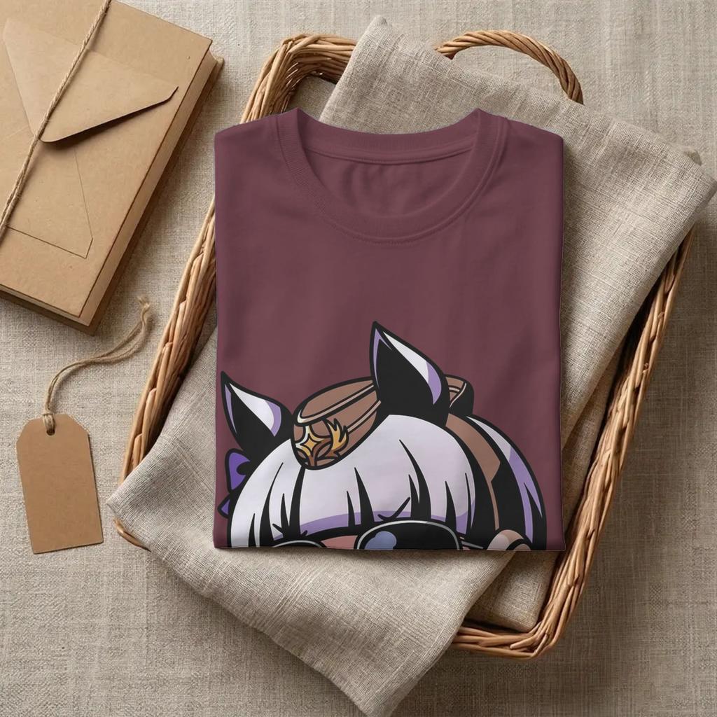 Gold Ship Uma Musume Pretty Derby Tshirts Unisex Cotton Top Tee Hip Hop Oneck Short Sleeve