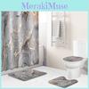 Marble Pattern Shower Curtain With Waterproof Durable Polyester For Comfortable Bathroom Use