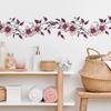 Creative Floral Leaves Wall Sticker Self-Adhesive Removable Bedroom Living Room Hallway Dorm Home Decor Art