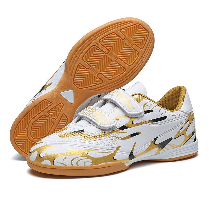 Children S Indoor Ic Football Shoes Velcro Flat Men S And Women S Children S Youth Non-Slip Futsal Training Shoes 28