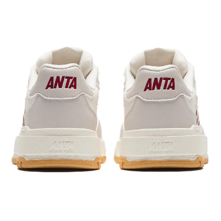 Anta Comfortable Non-Slip Low-Top Kids Skate Shoes Kids Sneakers White Gray Red 312418010R-1